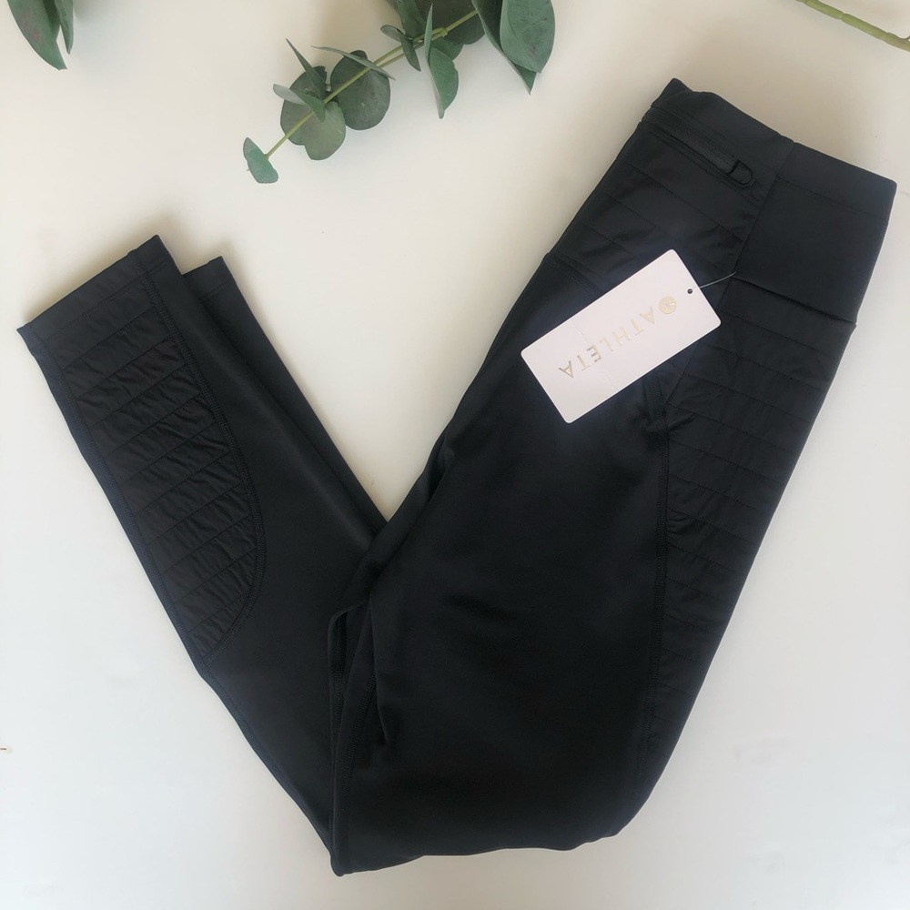 ATHLETA | Peak Hybrid Fleece Tight in Black M